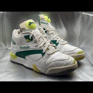 RARE 🚀 Reebok Court Victory Pump Tennis Shoes Size 9 White Green Michael Chang